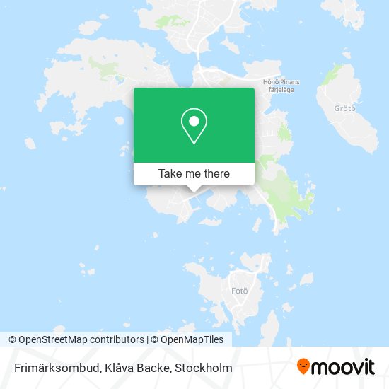 Frimärksombud, Klåva Backe map