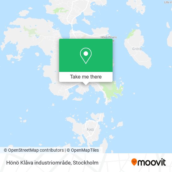 Hönö Klåva industriområde map