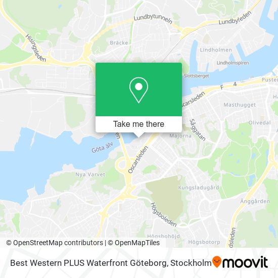 Best Western PLUS Waterfront Göteborg map