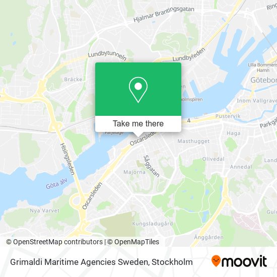 Grimaldi Maritime Agencies Sweden map