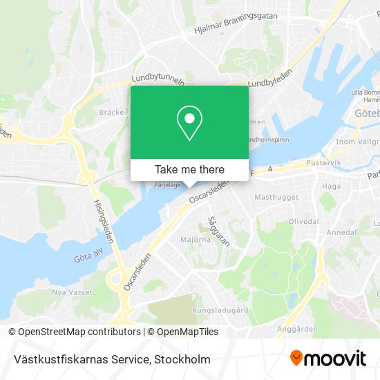 Västkustfiskarnas Service map