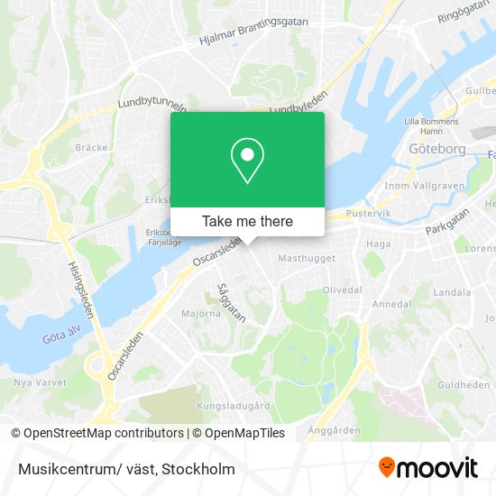 Musikcentrum/ väst map