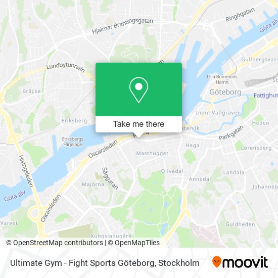 Ultimate Gym - Fight Sports Göteborg map