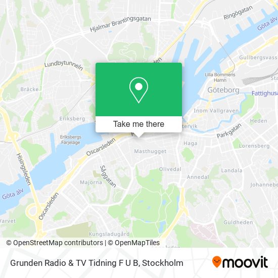 Grunden Radio & TV Tidning F U B map