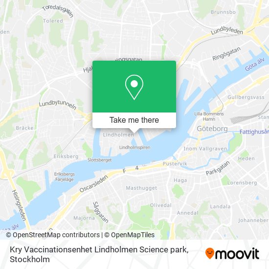 Kry Vaccinationsenhet Lindholmen Science park map