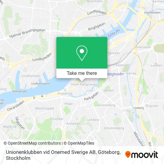 Unionenklubben vid Onemed Sverige AB, Göteborg map