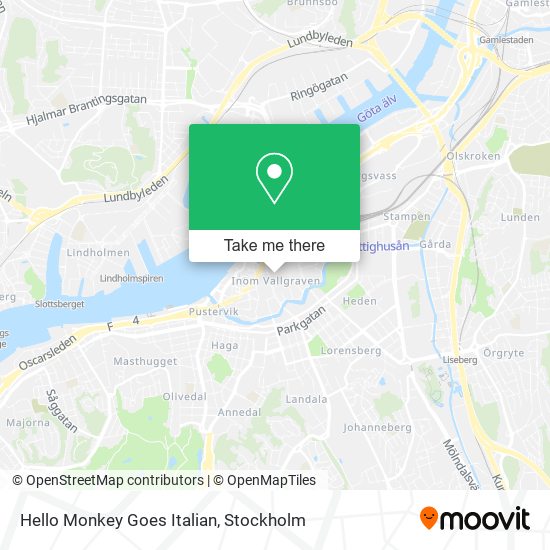 Hello Monkey Goes Italian map