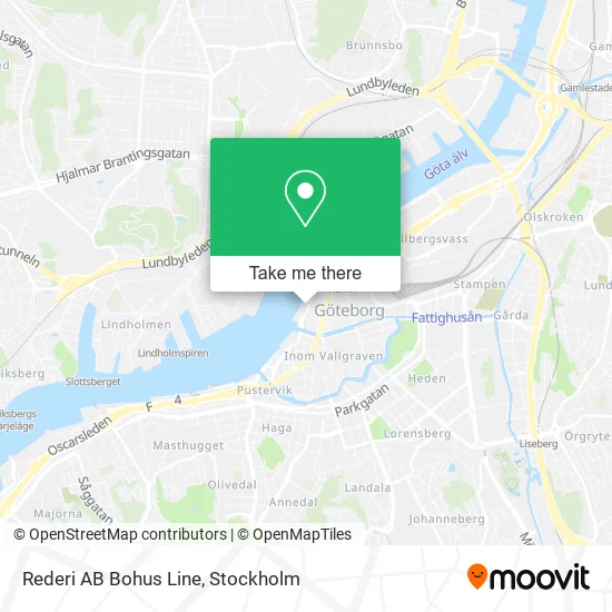 Rederi AB Bohus Line map