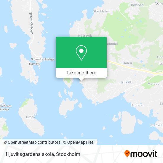 Hjuviksgårdens skola map