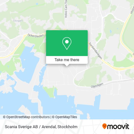 Scania Sverige AB / Arendal map