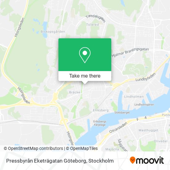 Pressbyrån Eketrägatan Göteborg map