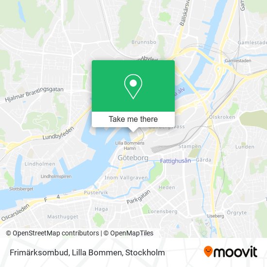 Frimärksombud, Lilla Bommen map