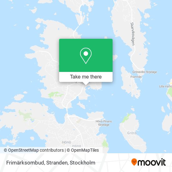 Frimärksombud, Stranden map