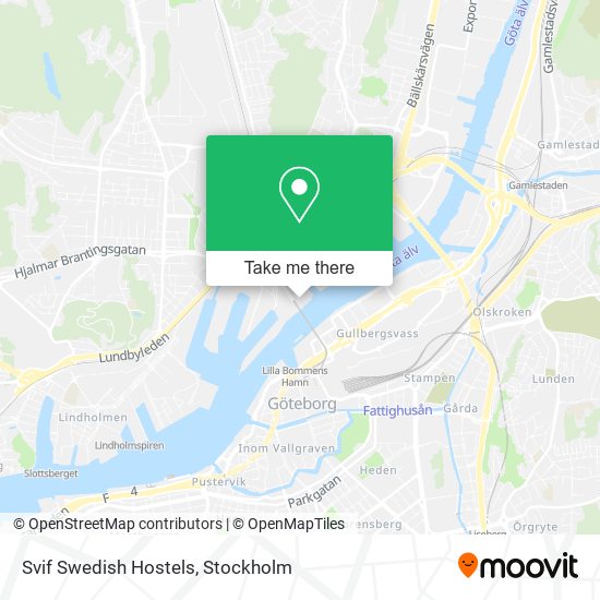 Svif Swedish Hostels map