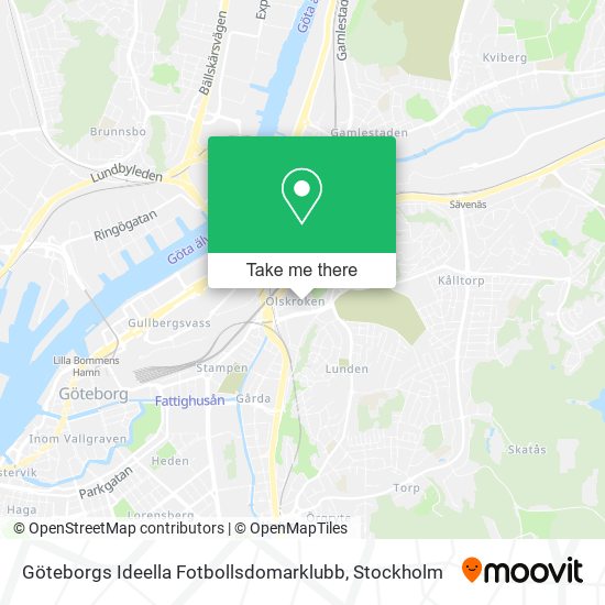 Göteborgs Ideella Fotbollsdomarklubb map