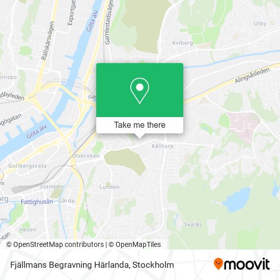 Fjällmans Begravning Härlanda map