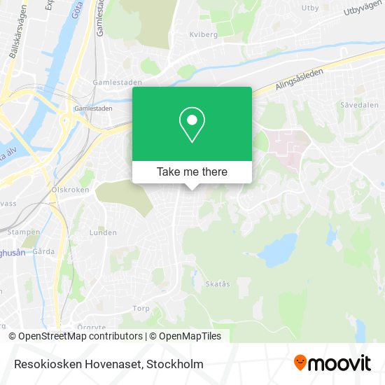 Resokiosken Hovenaset map