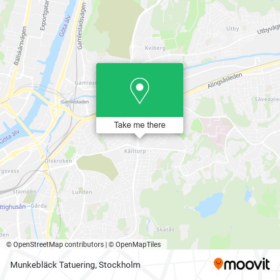 Munkebläck Tatuering map