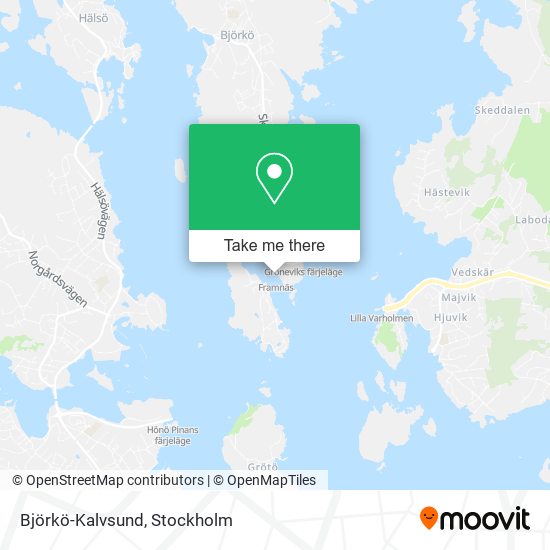 Björkö-Kalvsund map