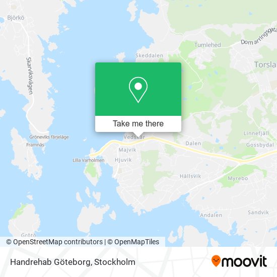 Handrehab Göteborg map