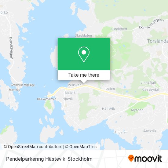 Pendelparkering Hästevik map