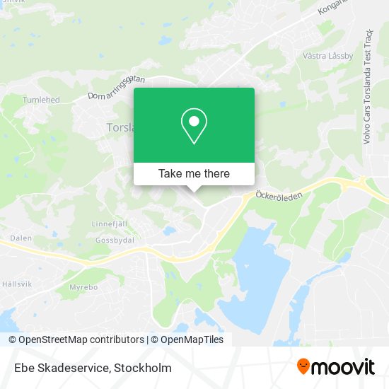 Ebe Skadeservice map