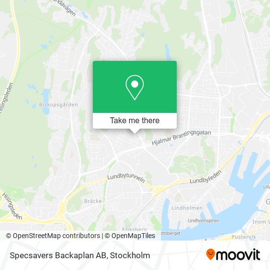 Specsavers Backaplan AB map