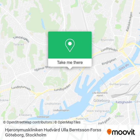 Hjeronymuskliniken Hudvård Ulla Berntsson-Forss Göteborg map