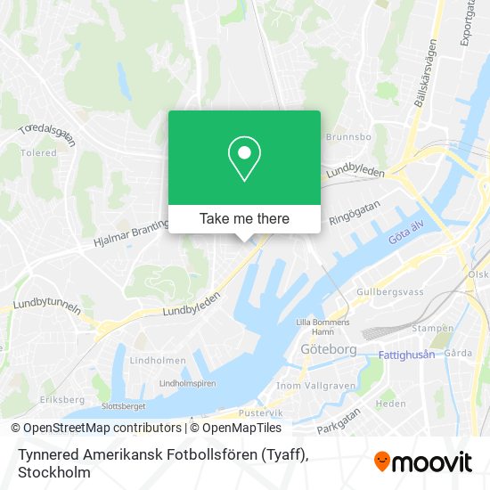 Tynnered Amerikansk Fotbollsfören (Tyaff) map