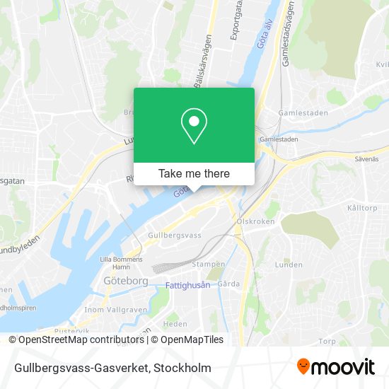 Gullbergsvass-Gasverket map