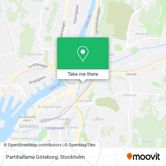 Partihallarna Göteborg map