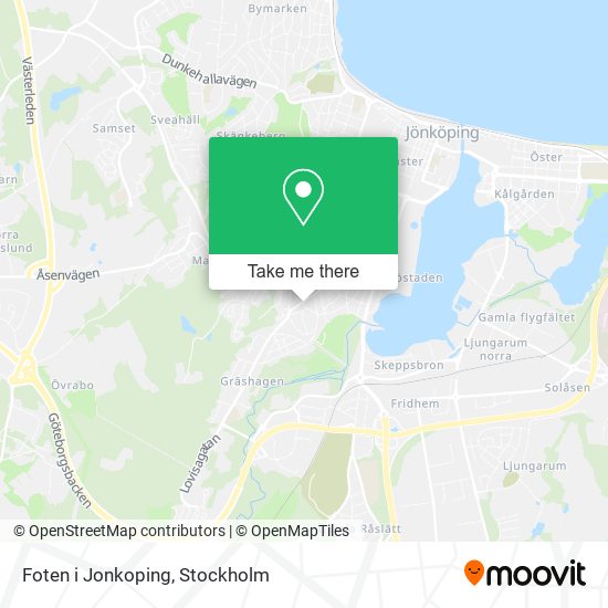 Foten i Jonkoping map