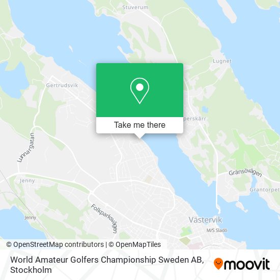 World Amateur Golfers Championship Sweden AB map