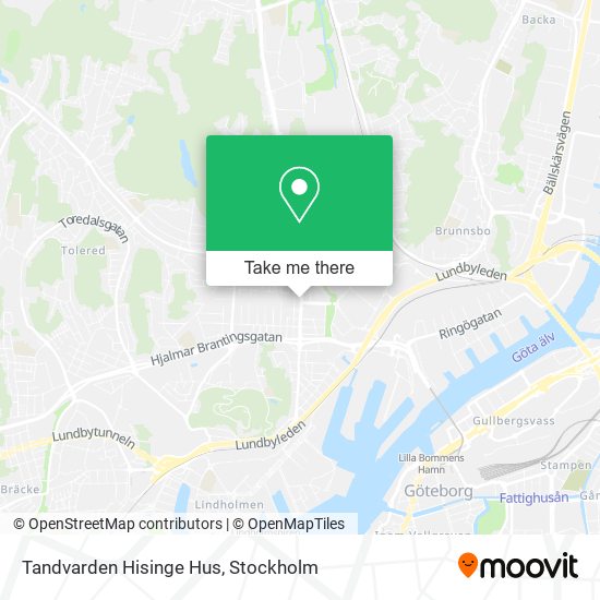 Tandvarden Hisinge Hus map