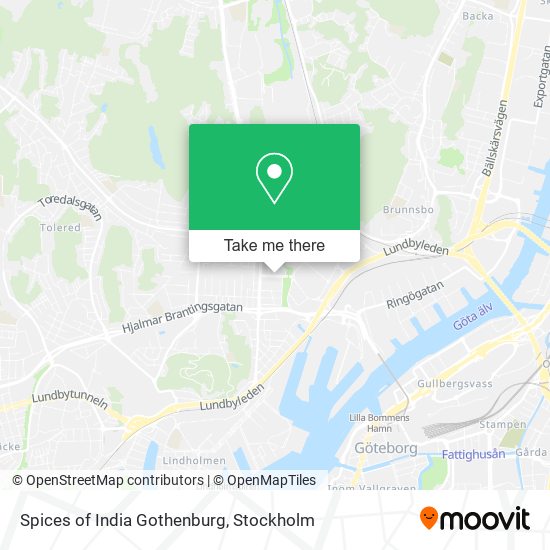 Spices of India Gothenburg map