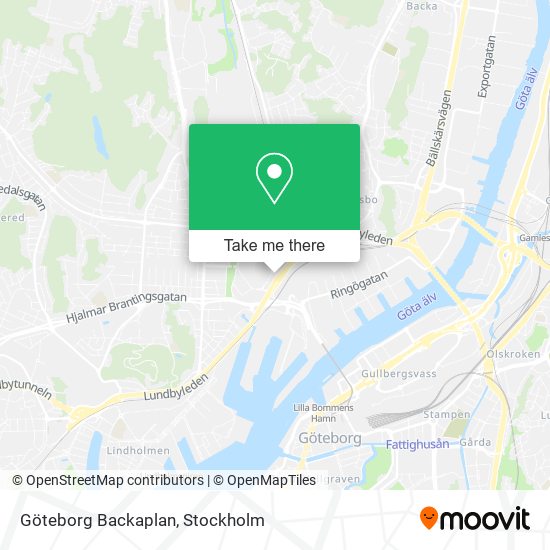 Göteborg Backaplan map