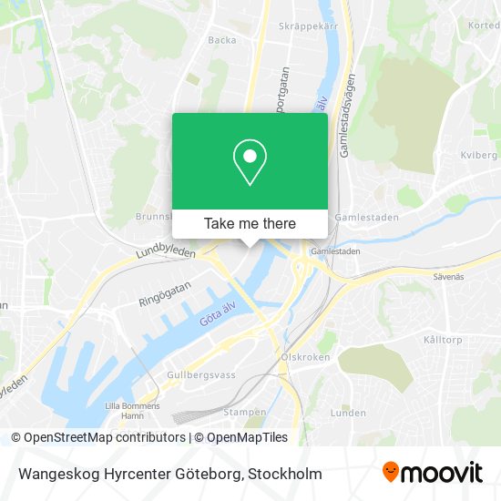 Wangeskog Hyrcenter Göteborg map