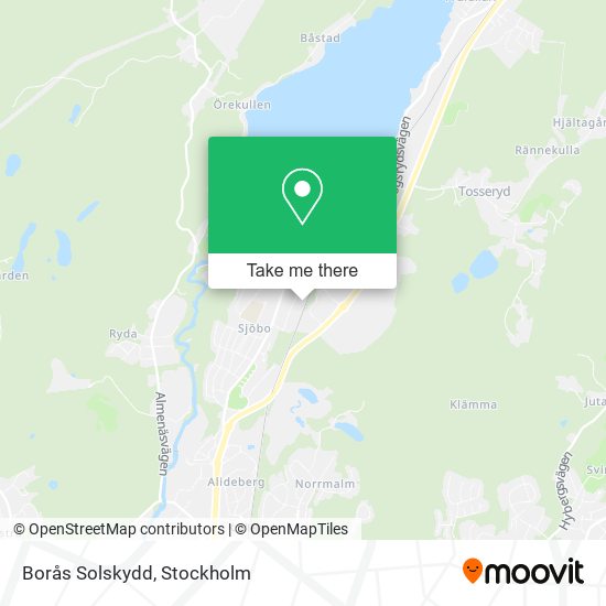 Borås Solskydd map