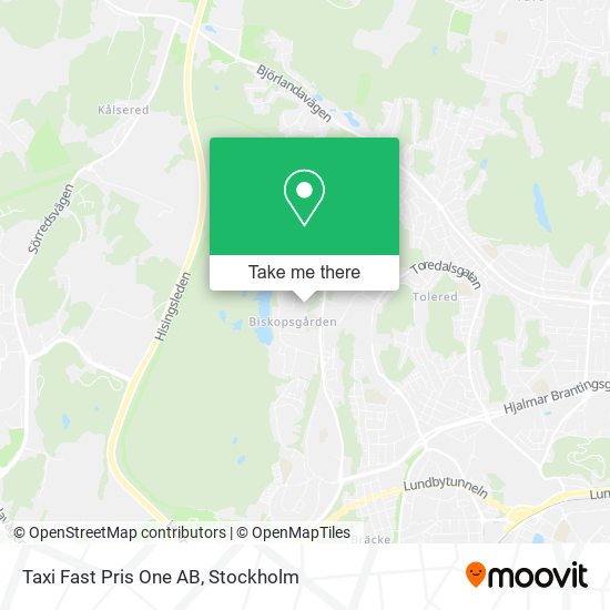 Taxi Fast Pris One AB map