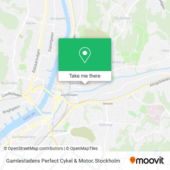 Gamlestadens Perfect Cykel & Motor map