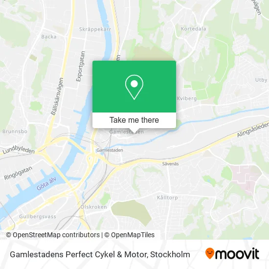 Gamlestadens Perfect Cykel & Motor map