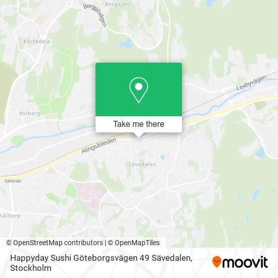 Happyday Sushi Göteborgsvägen 49 Sävedalen map