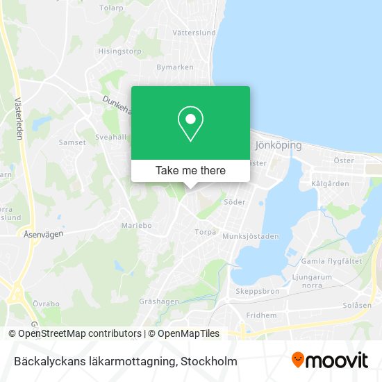 Bäckalyckans läkarmottagning map