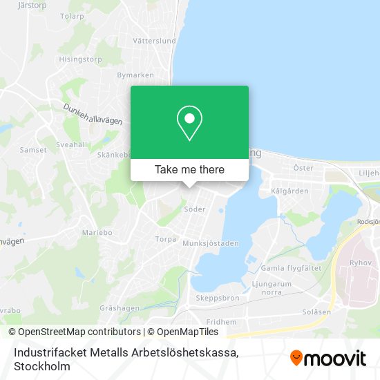 Industrifacket Metalls Arbetslöshetskassa map