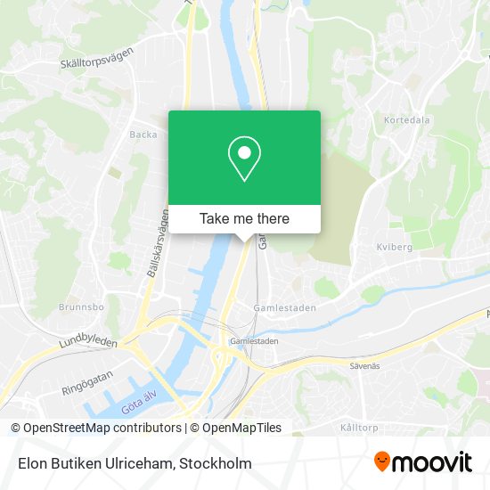 Elon Butiken Ulriceham map