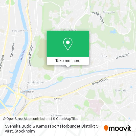 Svenska Budo & Kampssportsförbundet Distrikt 5 väst map