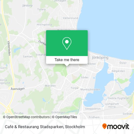 Café & Restaurang Stadsparken map