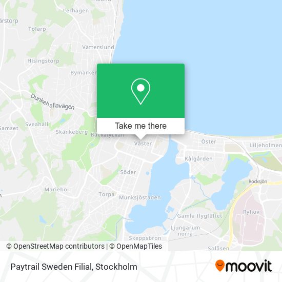 Paytrail Sweden Filial map