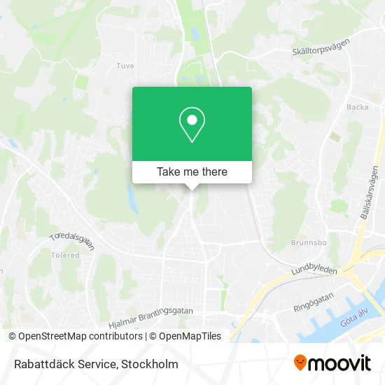 Rabattdäck Service map