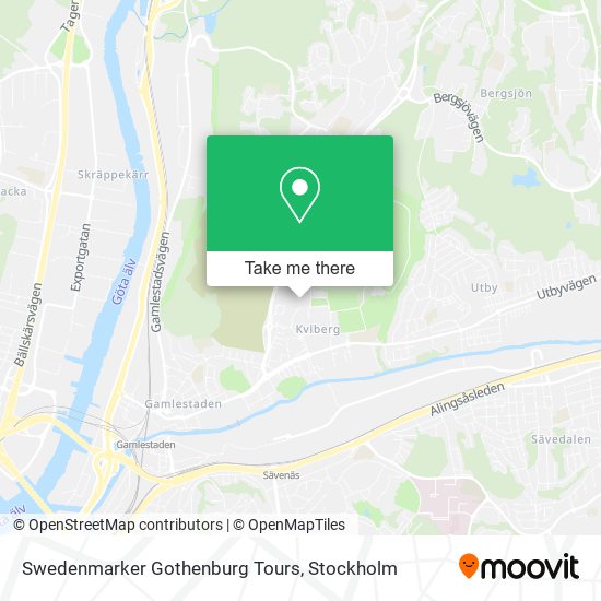 Swedenmarker Gothenburg Tours map